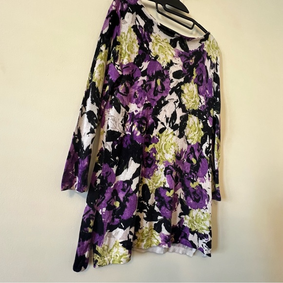 Anne Klein Medium Silk & Cashmere Long Top - Picture 3 of 6